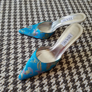 EUC Isaac Mizrahi Brocade Heels!
